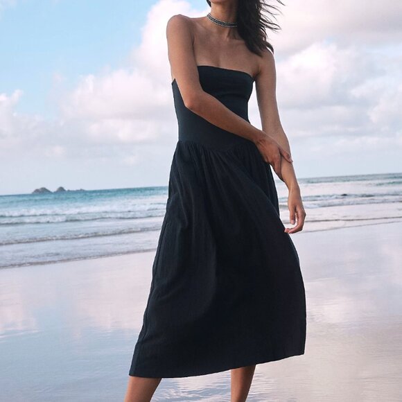 FP Drop-Waist Tube Midi Dress - Picture 2 of 4